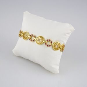 Bracelets Woman/ Manillas Mujer/  14K Real Color/ Zircon Stone// B284
