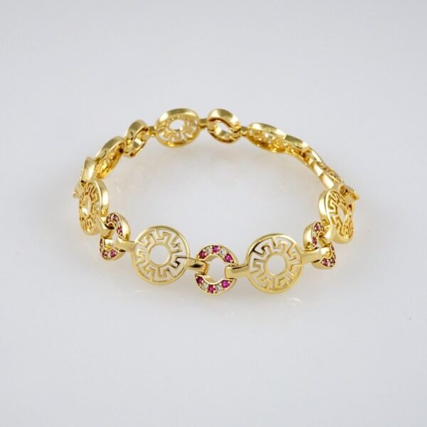Bracelets Woman/ Manillas Mujer/  14K Real Color/ Zircon Stone// B284 - Image 2