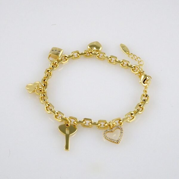Bracelets Woman/ Manillas Mujer/  14K Real Color/ Zircon Stone// B285 - Image 2