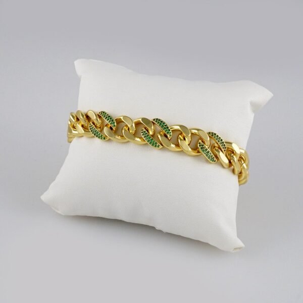 Bracelets Woman/ Pulseras Dama/  Zircon Stone/  14K Real Color// B287