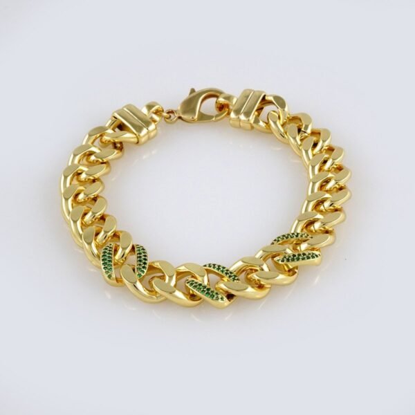 Bracelets Woman/ Pulseras Dama/  Zircon Stone/  14K Real Color// B287 - Image 2