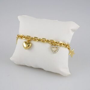 Bracelets Woman/ Pulseras Dama/  Zircon Stone/  14K Real Color// B288