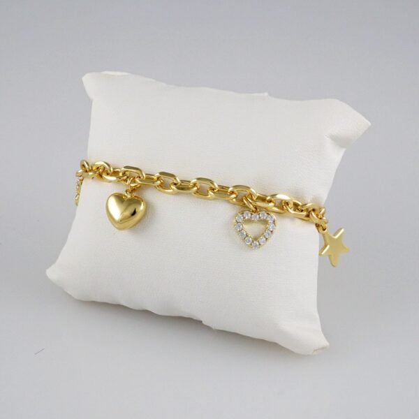 Bracelets Woman/ Pulseras Dama/  Zircon Stone/  14K Real Color// B288
