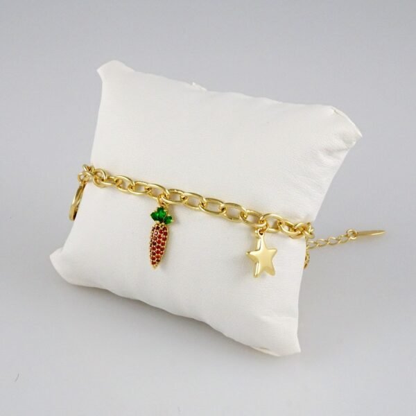 Bracelets Woman/ Pulseras Dama/  Zircon Stone/  14K Real Color// B289