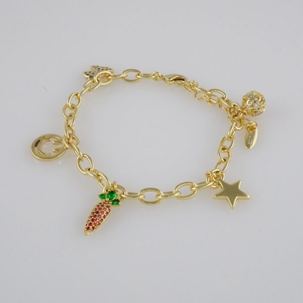 Bracelets Woman/ Pulseras Dama/  Zircon Stone/  14K Real Color// B289 - Image 2