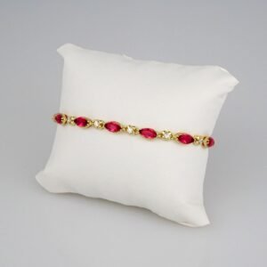 Bracelets Woman/ Pulseras Dama/  Zircon Stone/  14K Real Color// B300