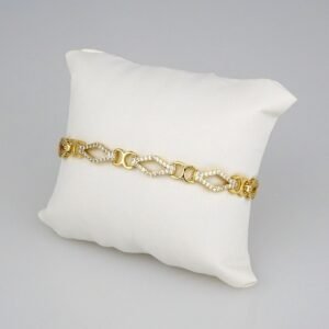 Bracelets Woman/ Pulseras Dama/  Zircon Stone/  14K Real Color// B305
