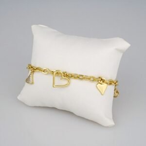 Bracelets Woman/ Pulseras Dama/  Zircon Stone/  14K Real Color// B306