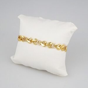 Bracelets Woman/ Pulseras Dama/  Zircon Stone/  14K Real Color// B312