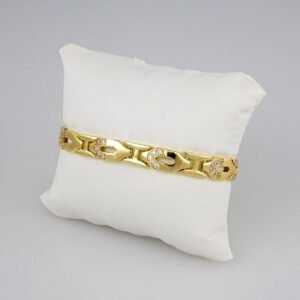 Bracelets Woman/ Pulseras Dama/  Zircon Stone/  14K Real Color// B318
