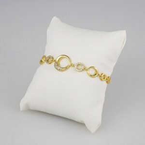 Bracelets Woman/ Pulseras Dama/  Zircon Stone/  14K Real Color// B319