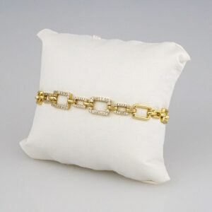 Bracelets Woman/ Pulseras Dama/  Zircon Stone/  14K Real Color// B320