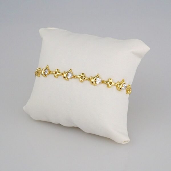 Bracelets Woman/ Manillas Mujer/ 14K Real Color/Zircon Stone// B321