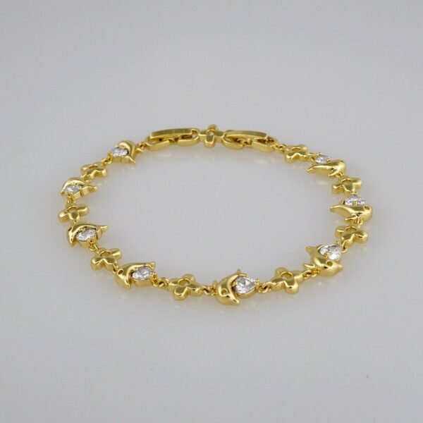 Bracelets Woman/ Manillas Mujer/ 14K Real Color/Zircon Stone// B321 - Image 2