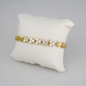 Bracelets Woman/ Pulseras Dama/  Zircon Stone/  14K Real Color// B324