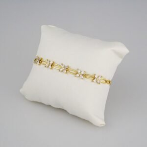 Bracelets Woman/ Pulseras Dama/  Zircon Stone/  14K Real Color// B328