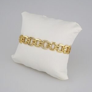 Bracelets Woman/ Pulseras Dama/  Zircon Stone/  14K Real Color// B330
