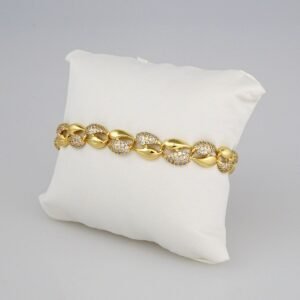 Bracelets Woman/ Pulseras Dama/  Zircon Stone/  14K Real Color// B331
