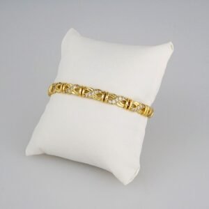 Bracelets Woman/ Pulseras Dama/  Zircon Stone/  14K Real Color// B332