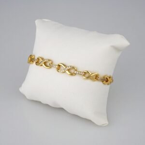 Bracelets Woman/ Pulseras Dama/  Zircon Stone/  14K Real Color// B333