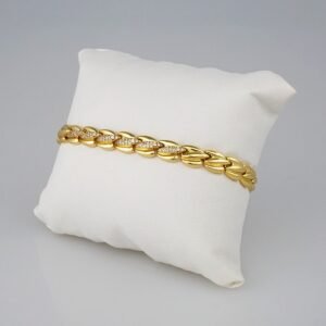 Bracelets Woman/ Pulseras Dama/  Zircon Stone/  14K Real Color// B334