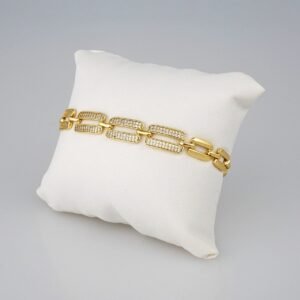 Bracelets Woman/ Pulseras Dama/  Zircon Stone/  14K Real Color// B336