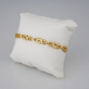 Bracelets Woman/ Pulseras Dama/  Zircon Stone/  14K Real Color// B339