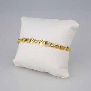 Bracelets Woman/ Pulseras Dama/  Zircon Stone/  14K Real Color// B341