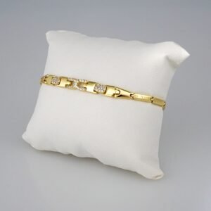 Bracelets Woman/ Pulseras Dama/  Zircon Stone/  14K Real Color// B345