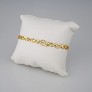 Bracelets Woman/ Pulseras Dama/  Zircon Stone/  14K Real Color// B346
