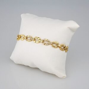 Bracelets Woman/ Pulseras Dama/  Zircon Stone/  14K Real Color// B347