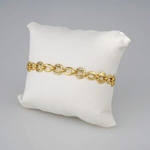 Bracelets Woman/ Pulseras Dama/  Zircon Stone/  14K Real Color// B349
