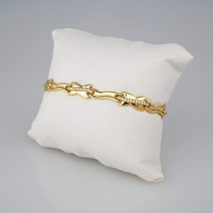 Bracelets Woman/ Pulseras Dama/  Zircon Stone/  14K Real Color// B350