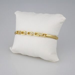 Bracelets Woman/ Pulseras Dama/  Zircon Stone/  14K Real Color// B351