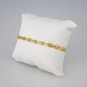 Bracelets Woman/ Pulseras Dama/  Zircon Stone/  14K Real Color// B352