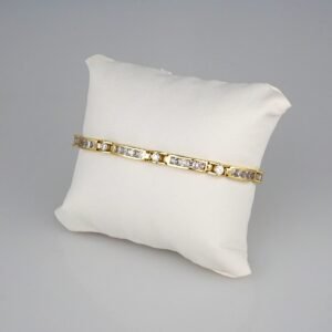 Bracelets Woman/ Pulseras Dama/  Zircon Stone/  14K Real Color// B357