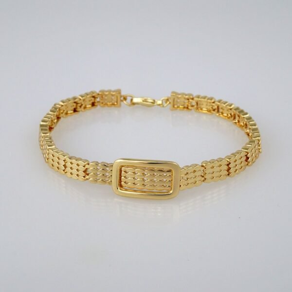 Bracelets Woman/ Manillas Mujer/ 14K Real Color/Plain// B366 - Image 2