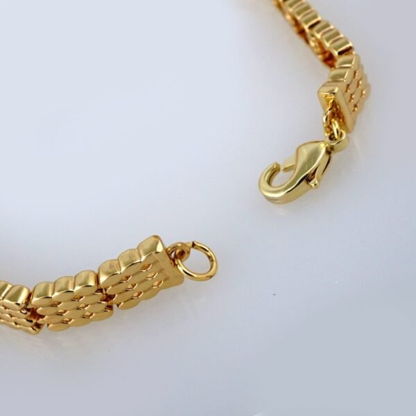 Bracelets Woman/ Manillas Mujer/ 14K Real Color/Plain// B366 - Image 3
