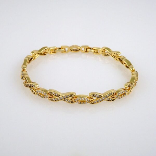 Bracelets Woman/ Manillas Mujer/  14K Real Color/  Zircon Stone// B368 - Image 2