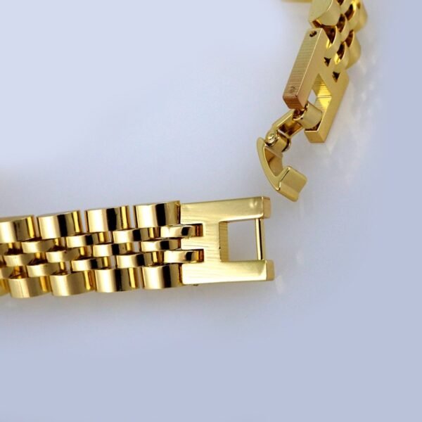 Bracelets Woman/ Manillas Mujer/  14K Real Color/  Plain// B369 - Image 3