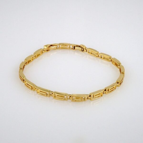 Bracelets Woman/ Manillas Mujer/  14K Real Color/  Plain// B370 - Image 2