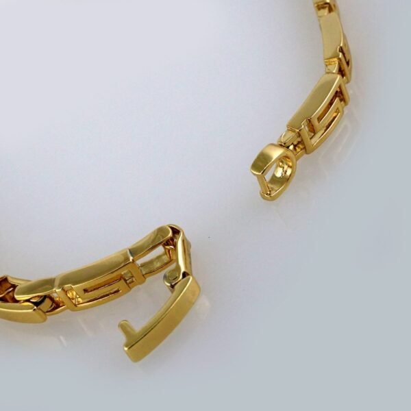 Bracelets Woman/ Manillas Mujer/  14K Real Color/  Plain// B370 - Image 3