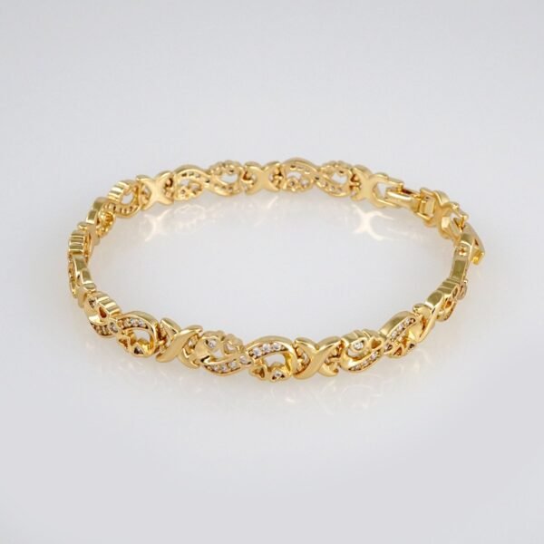 Women Bracelets/ Pulseras Dama/ Zircon Stone/ 14K Real Color// B378 - Image 2