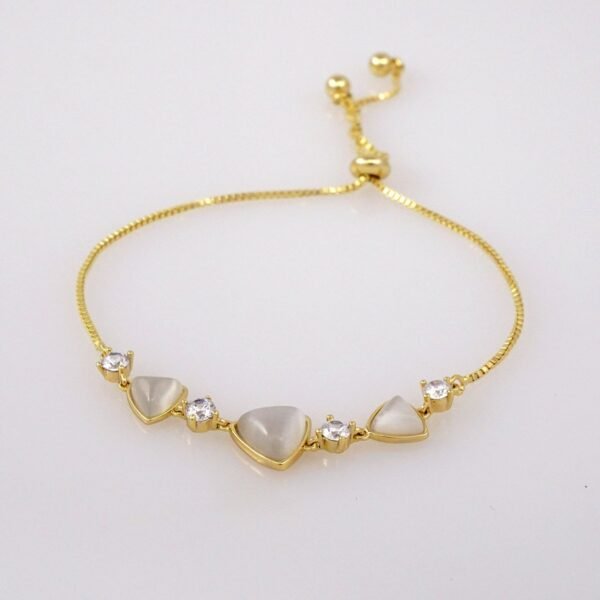 Bracelets Woman/ Pulseras Dama/  Zircon Stone/  14K Real Color/ Ajustable// B383 - Image 2