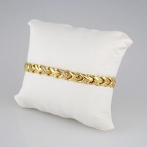 Bracelets Woman/ Manillas Mujer/  14K Real Color/  Zircon Stone// B385