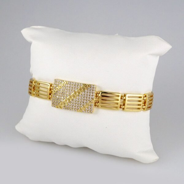 Bracelets Woman/ Manillas Mujer/ 14K Real Color/Zircon Stone// B391 - Image 2