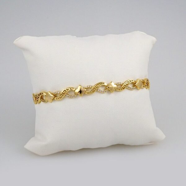 Bracelets Woman/ Manillas Mujer/ 14K Real Color/Zircon Stone// B401 - Image 2