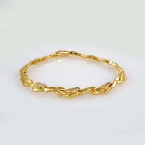 Bracelets Woman/ Manillas Mujer/  14K Real Color/  Zircon Stone//B402