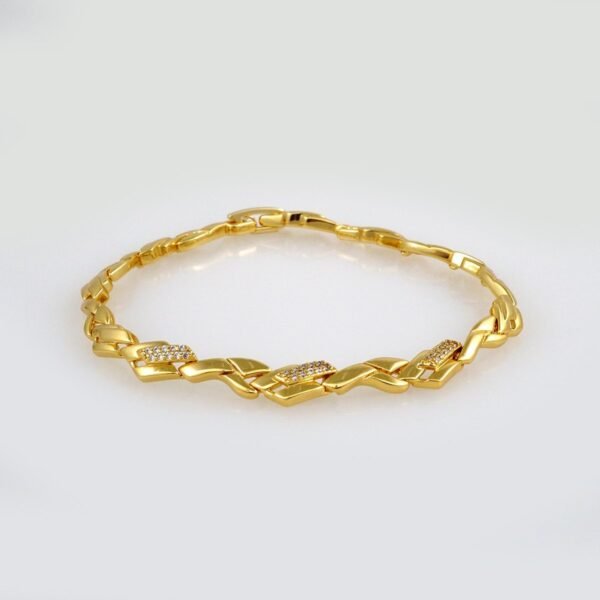 Bracelets Woman/ Manillas Mujer/  14K Real Color/  Zircon Stone//B402