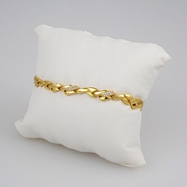 Bracelets Woman/ Manillas Mujer/  14K Real Color/  Zircon Stone//B402 - Image 2